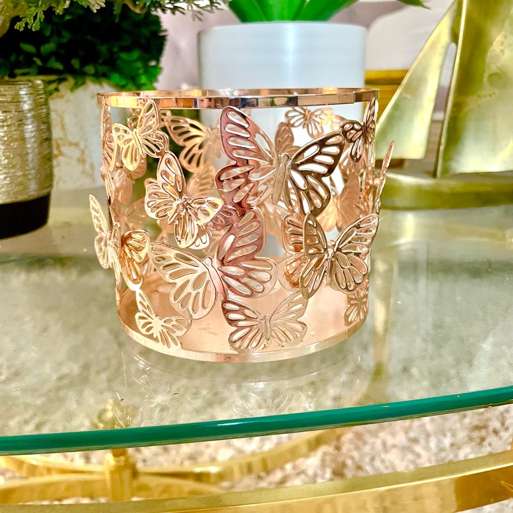 Bath & Body Works Butterfly Three Wick Candle Holder - Picture 2 of 7